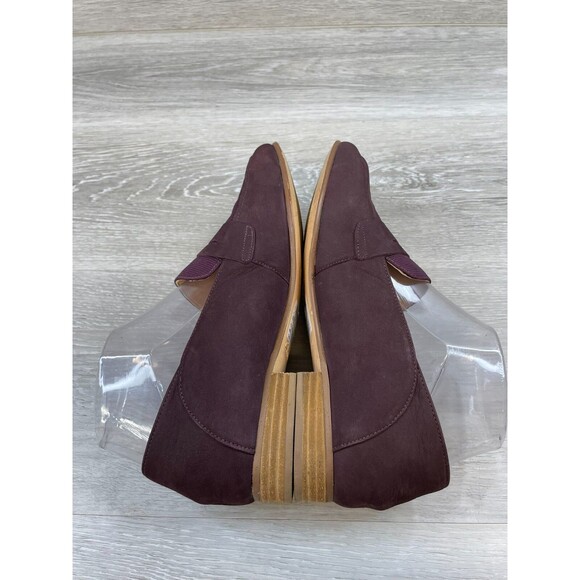 Clarks Pure Iris Women's US 7M Purple Leather Slip-On Driving Penny Loafer Shoes - Picture 5 of 10